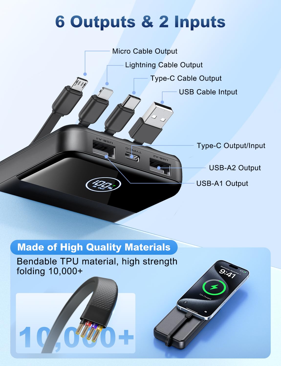 Amazon | モバイルバッテリー 大容量【33800mAh大容量・二台同時充電